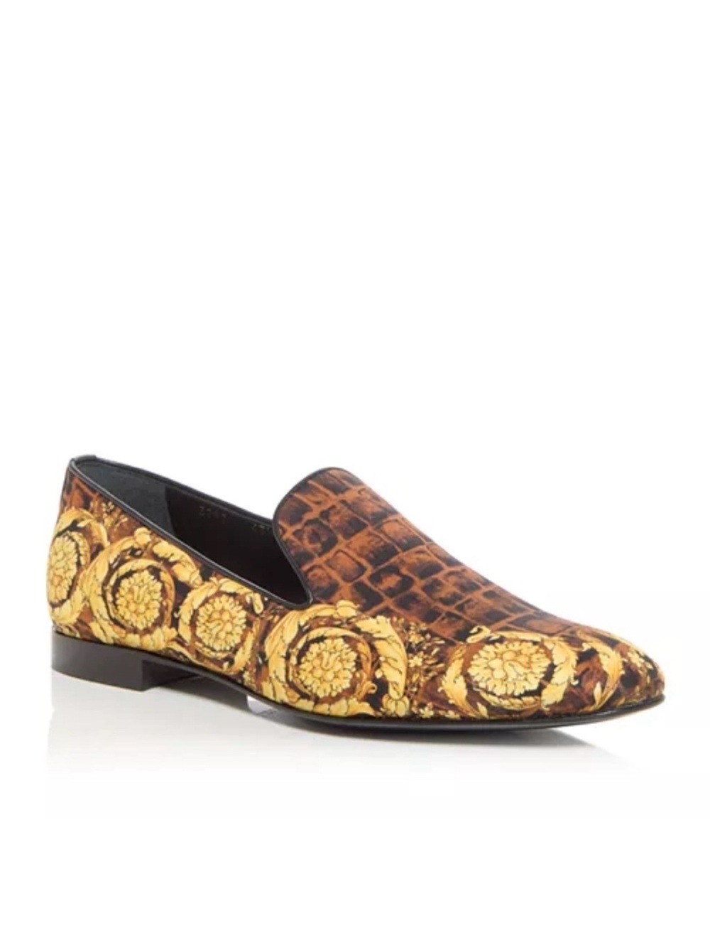 Versace Baroque Print Smoking Slippers Slip-On Shoes, Size EU 43 New +DustBag